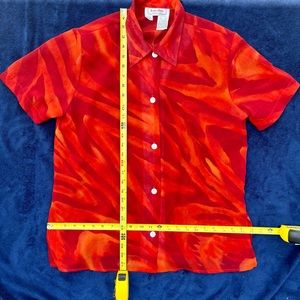 Vintage Borcellini exclusive creation Tiger Striped Button Down Shirt